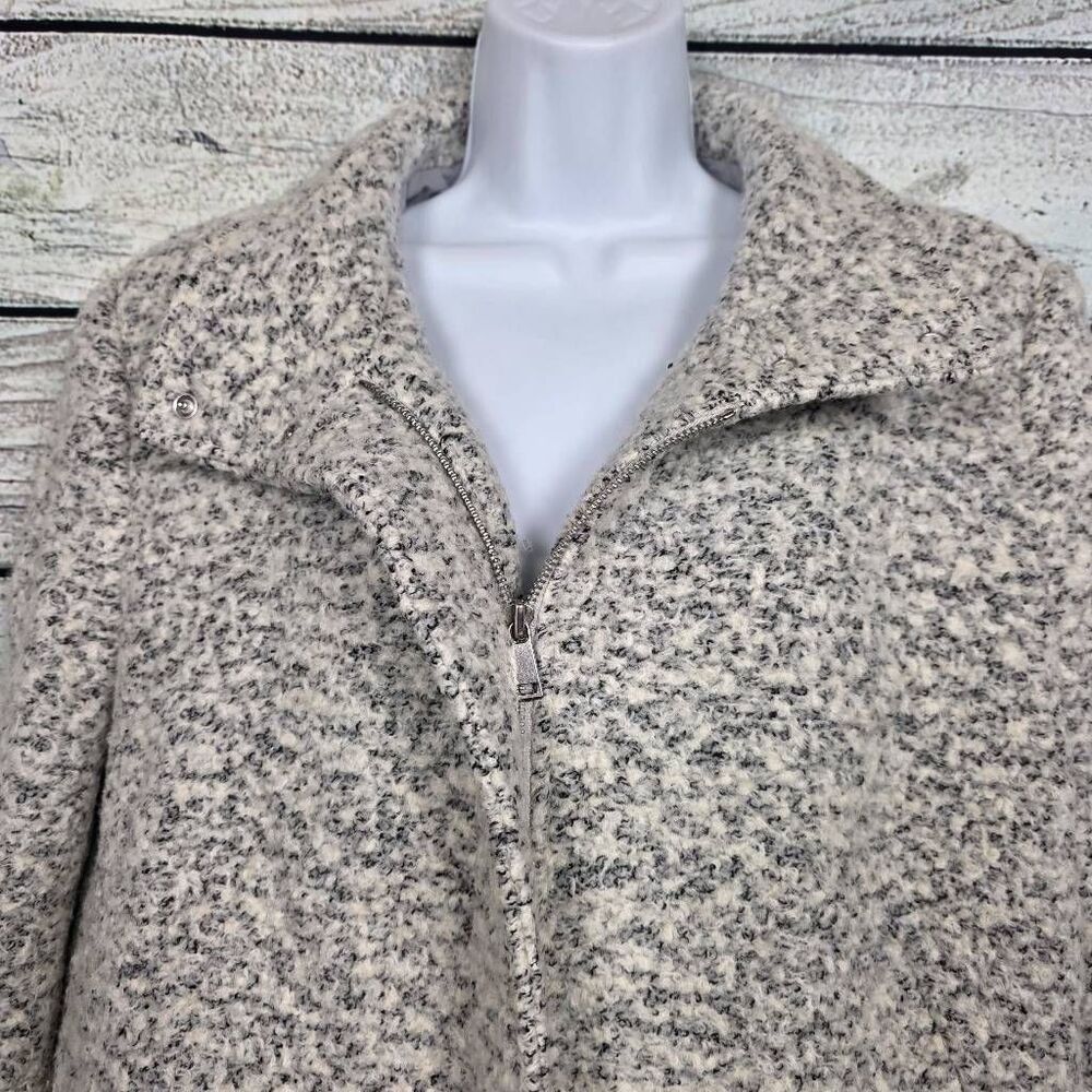 LOFT Cream Speckled Boucle Pea Coat - Picture 8 of 12